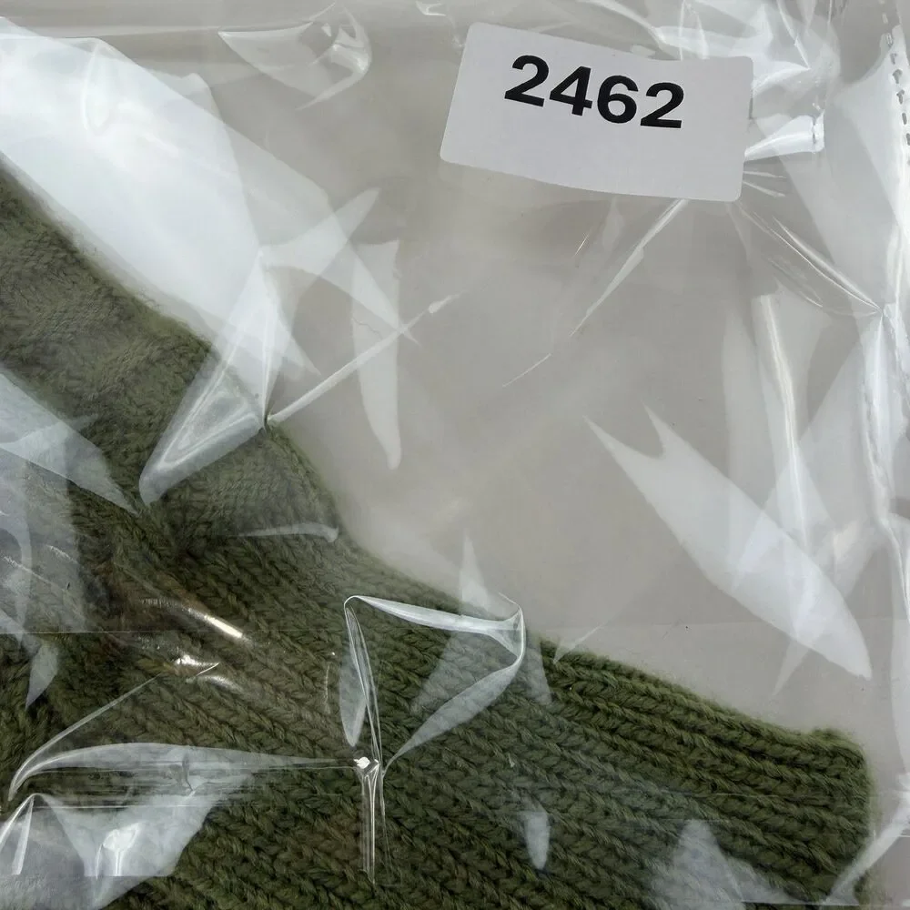 Aris Gloves Suede Acrylic Blend Cable Knit One Size Olive Green Outdoors Ski